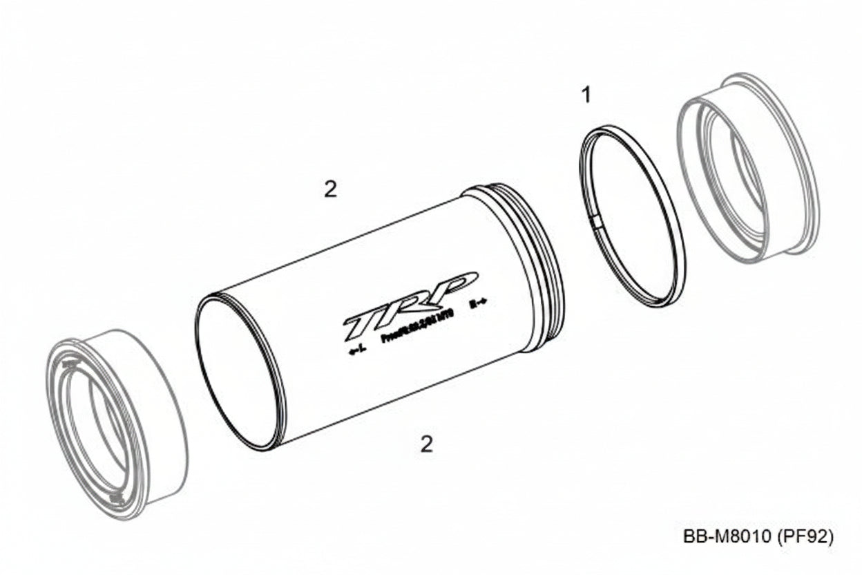 TRP M8010 bottom bracket threaded system for bike builds - reliable drivetrain foundation"