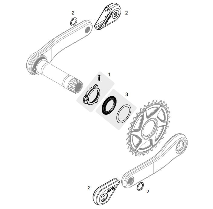 TRP EVO FC-M9050 crankset detailed view - premium mechanical drivetrain for cycling builds"