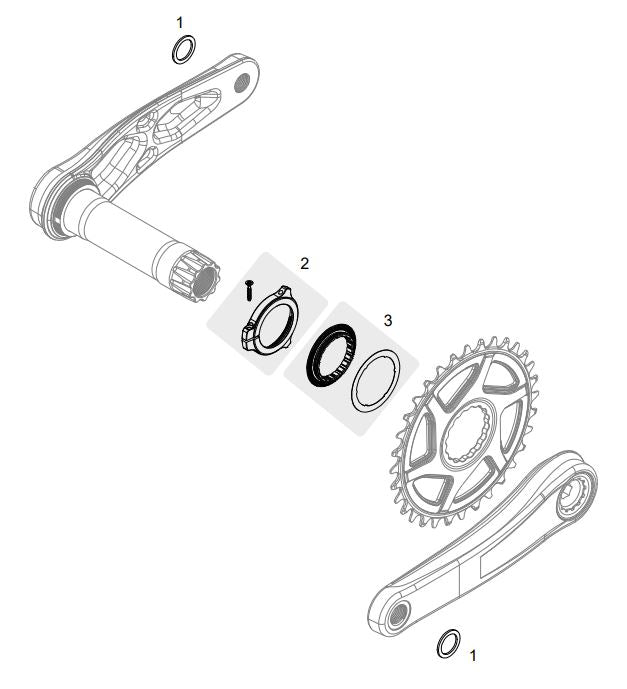 TRP EVO FC-M8050 crankset for 12-speed drivetrain systems -  mountain bike performance components"