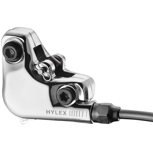 TRP Hylex flat mount hydraulic brake caliper in silver for modern road bike frames