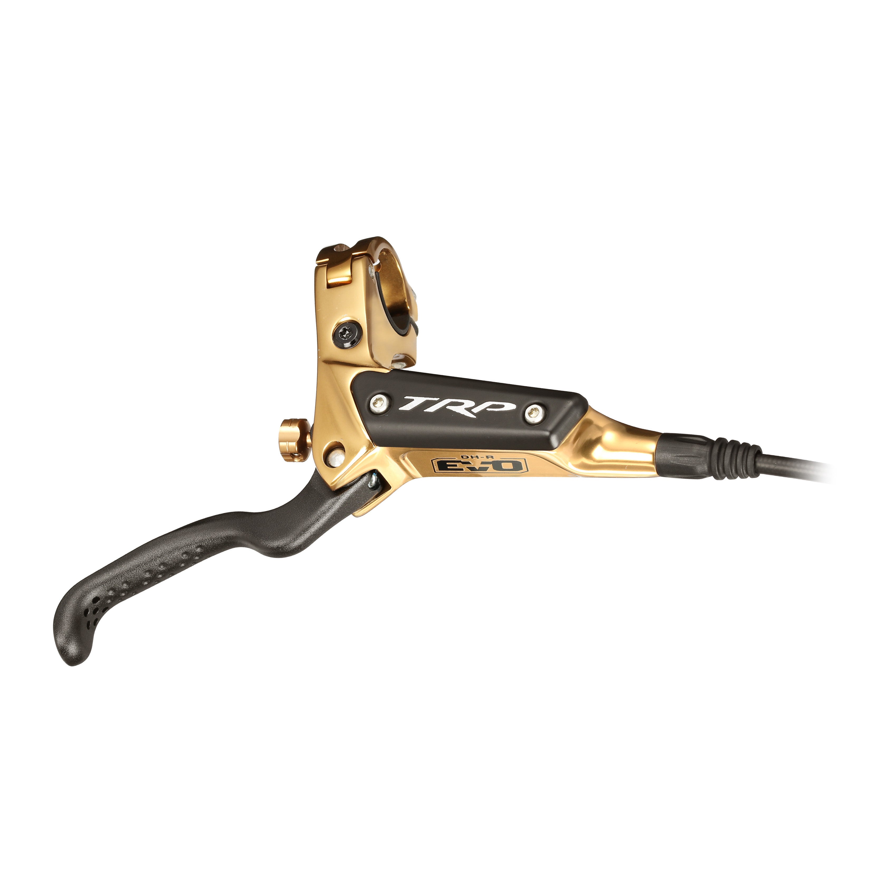 Gold TRP EVO DH-R brake lever on a white background